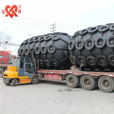 โยโกฮาม่า พนูเมติก Fenders แรงปฏิกิริยาต่ํา ง่ายติดตั้ง 3.3m Flange ยางปรับแต่ง