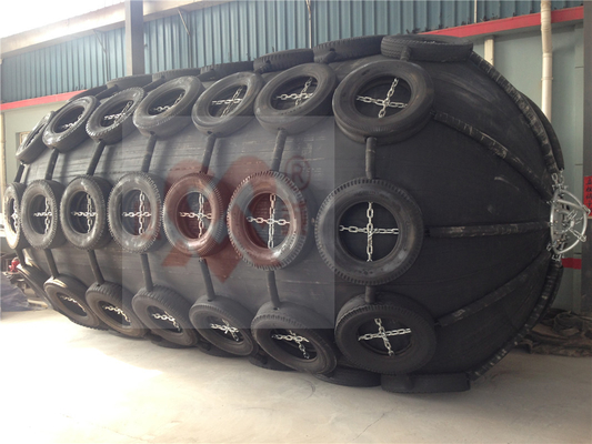 บังโคลนยางลอยน้ำสำหรับเรือแบบนิวเมติก ขนาด 3.3x6.5 เมตร ชนิดโยโกฮามา ทำจากยางธรรมชาติ