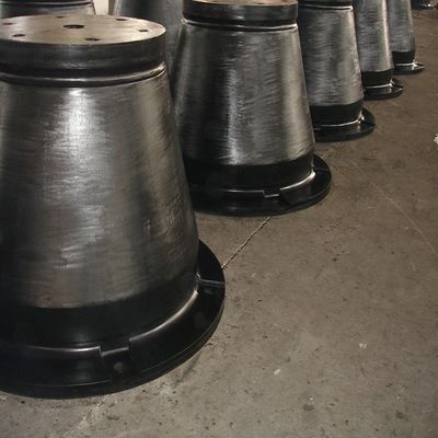 รูปแบบการออกแบบ ขั้นตอน โคเนส ยาง Fenders สําหรับอุตสาหกรรม mooring ผ่อนคลายกระแทก E / RH ค่าสูง